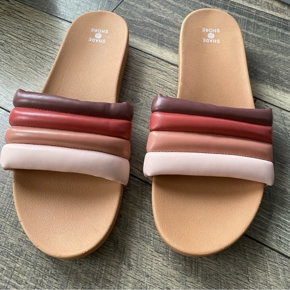 NWOT Shade & Shore Kendra Sandal Pink Beige Purple Retro-looking Slip-on Size 11 - Picture 12 of 13